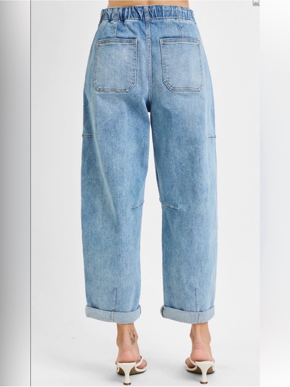 Risen Cargo Crop Barrel Jeans - Picture 2 of 3